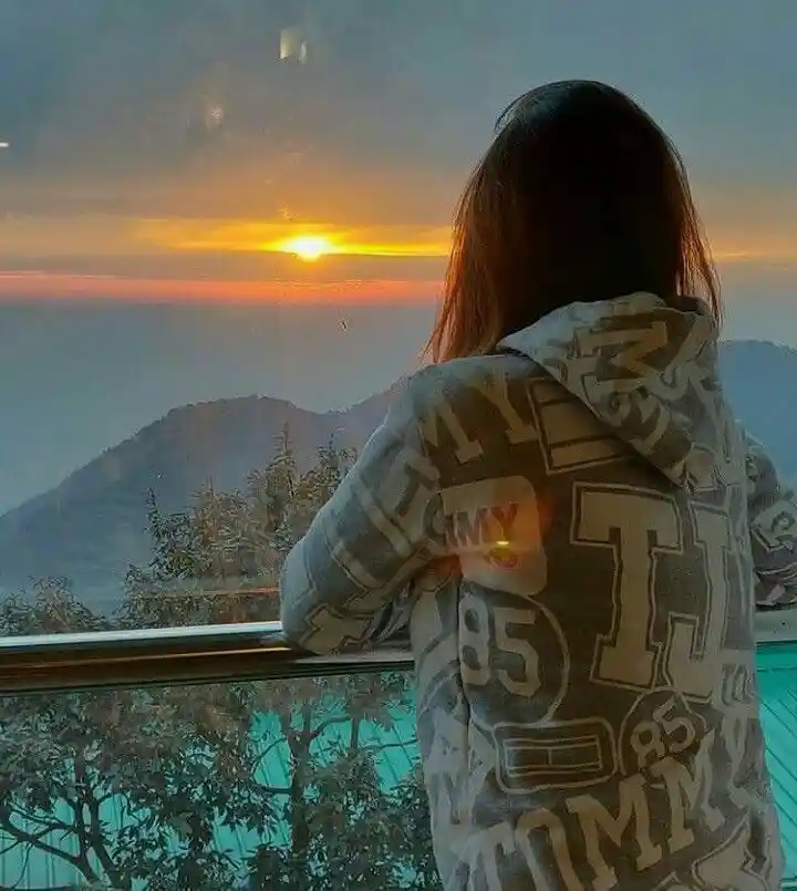 sad dp girl with sun